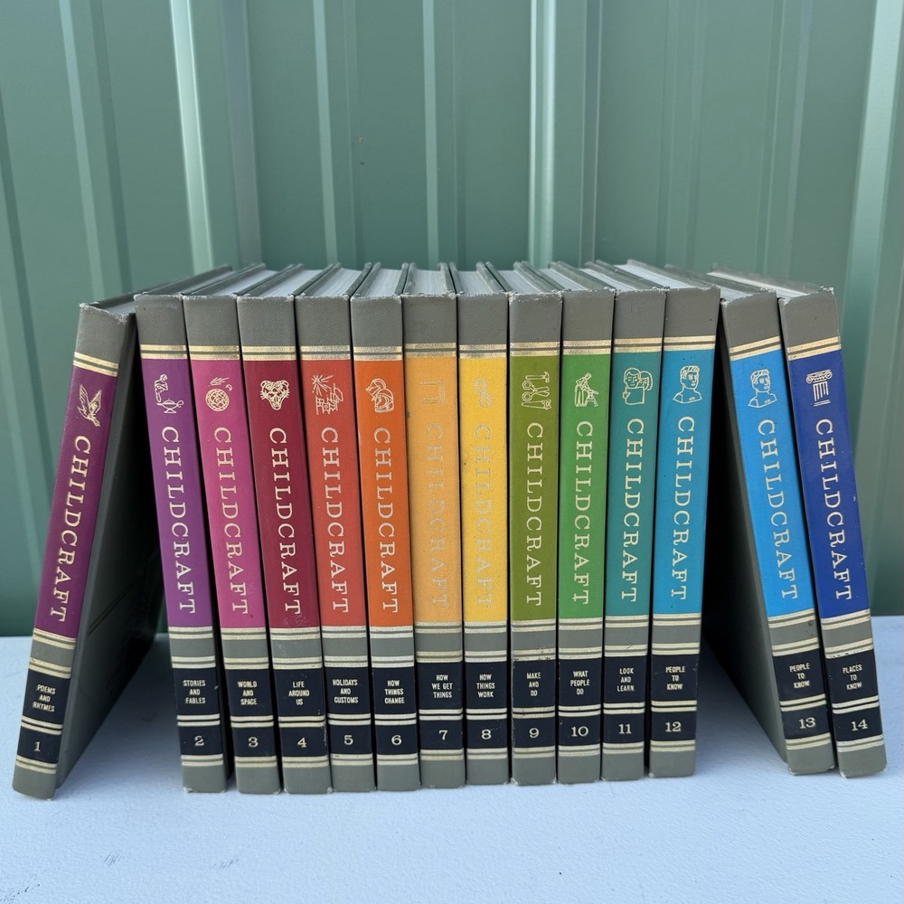 Childcraft Children's Education Book Set Hardcover 1971 How & Why Library 1-14